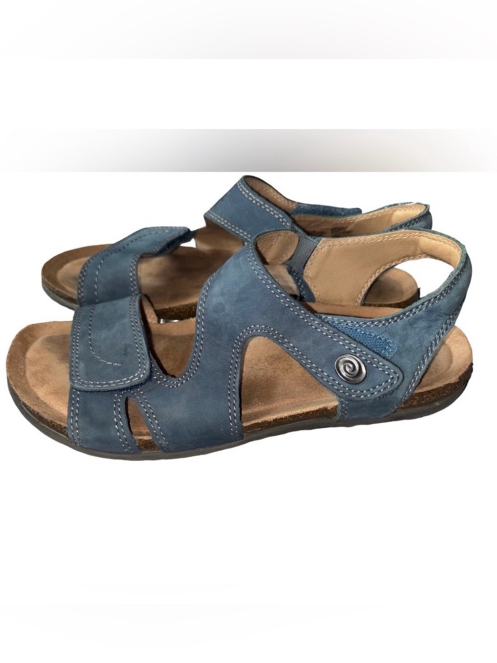 Earth Origins Orono Falco Leather Blue Sandals